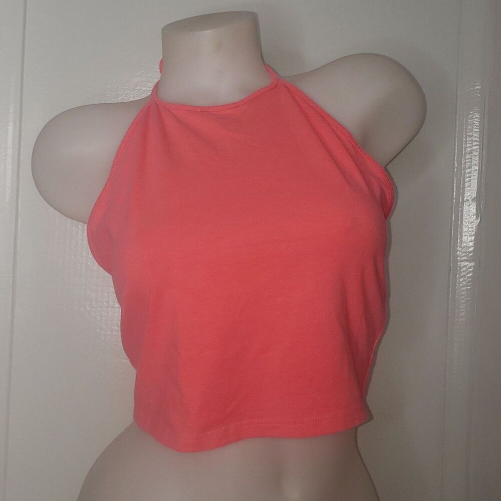 FOREVER 21 Peach Halter Top Womens Size Large